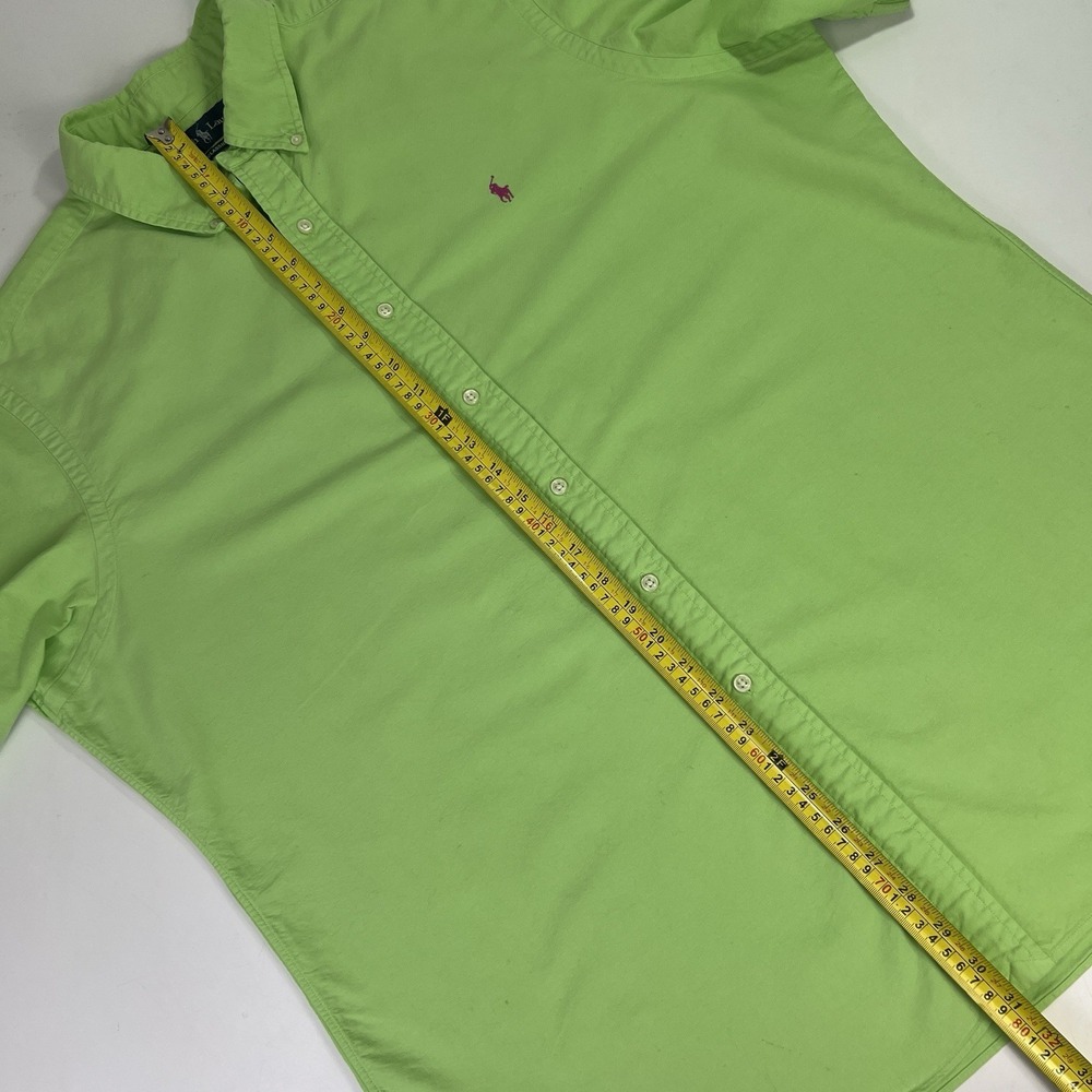 Vtg Polo Ralph Lauren Men's XL Button Down Shirt Lime Green Pink Pony Preppy Y2K - Picture 12 of 13